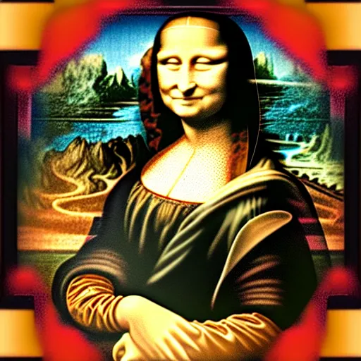 Prompt: mona lisa throw molotov