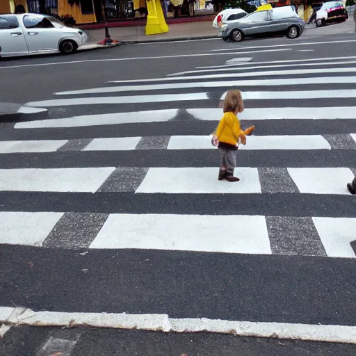 Prompt: hobbits crosswalk beetles