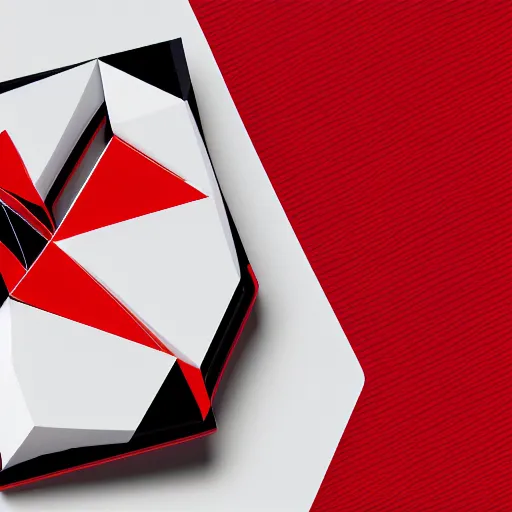 Image similar to low poly, vector, white eagle icon, in a book, red background, cgsociety, artstation, octane render