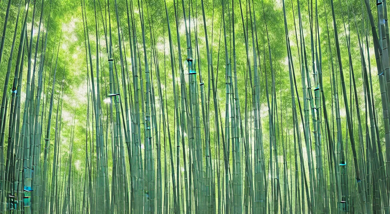 Prompt: 1 9 6 0 s bamboo forest by hiro isono