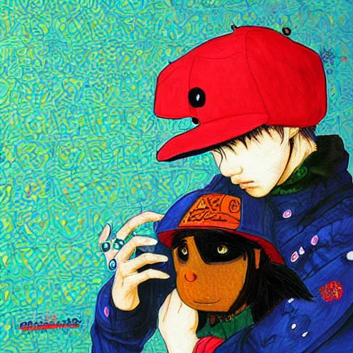 Image similar to portrait of parappa the rapper, by Ayami Kojima. Award winning artwork.