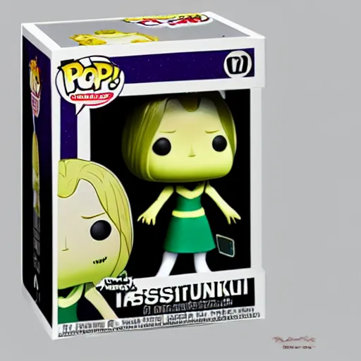 Image similar to tatsumaki, funko pop of tatsumaki, product design, product photo