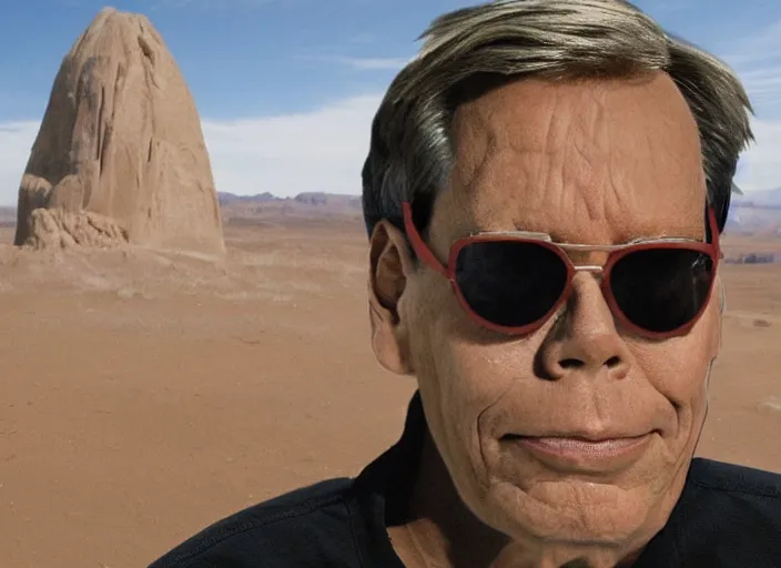 Image similar to an epic concept masterpiece of bob lazar existing in his own mind within area 5 1