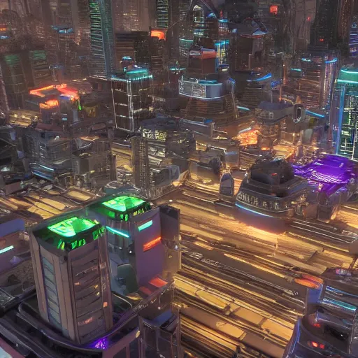 Prompt: photo of a futuristic city in a dystopian future made of electronic components. Very detailed 8k. Unreal engine 5 render with nanite, global illumination and path tracing. Cinematic post processing.