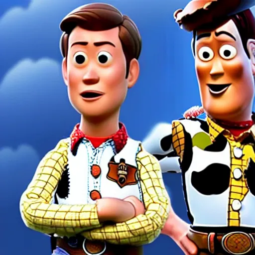 Image similar to movie still of harry kane and son heung - min in toy story,