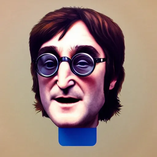 Image similar to John Lennon as a pop head, hyper realistic, HD, HQ, photo realistic