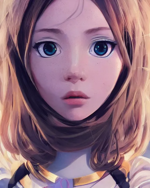 Prompt: portrait anime space cadet girl cute - fine - face, pretty face, realistic shaded perfect face, fine details. anime. realistic shaded lighting by ilya kuvshinov giuseppe dangelico pino and michael garmash and rob rey, iamag premiere, aaaa achievement collection, elegant freckles, fabulous, eyes open in wonder by ilya kuvshinov, cgsociety