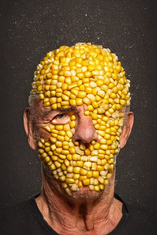 Image similar to 📷 sean connery is corn, made of food, head portrait, dynamic lighting, 4 k