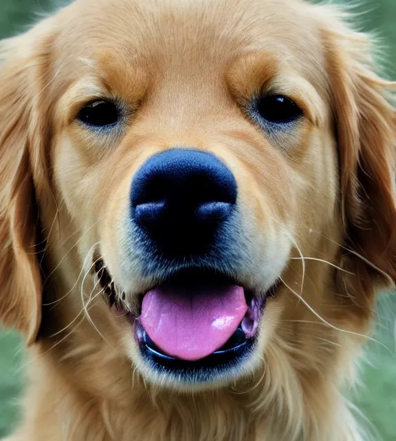 Prompt: a 4 k photorealistic photo medium shot of a golden retriever..