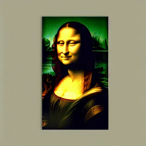 Image similar to mona lisa oil painting smiling