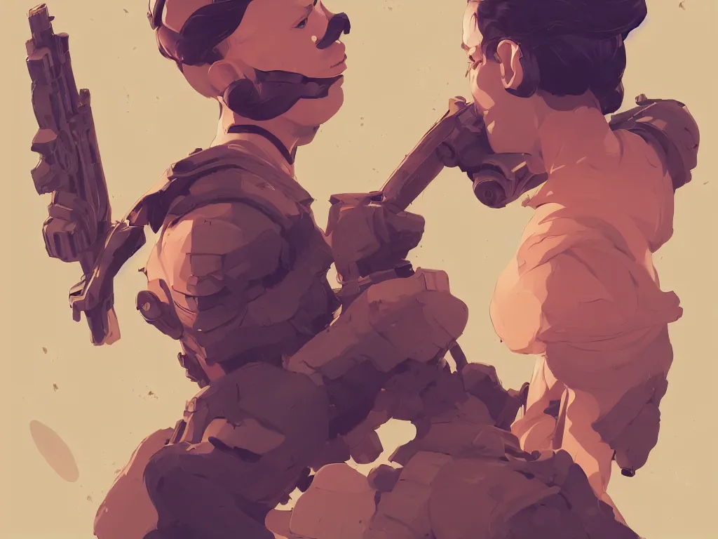 Image similar to soldier, smooth face, centered median photoshop filter cutout vector behance hd by artgerm, jesper ejsing, by rhads, makoto shinkai and lois van baarle, ilya kuvshinov, rossdraws, illustration, art by ilya kuvshinov and gustav klimt