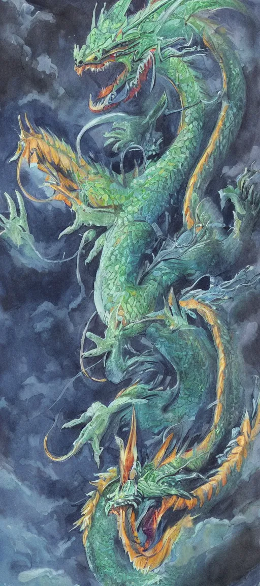 Image similar to painting of a dragon