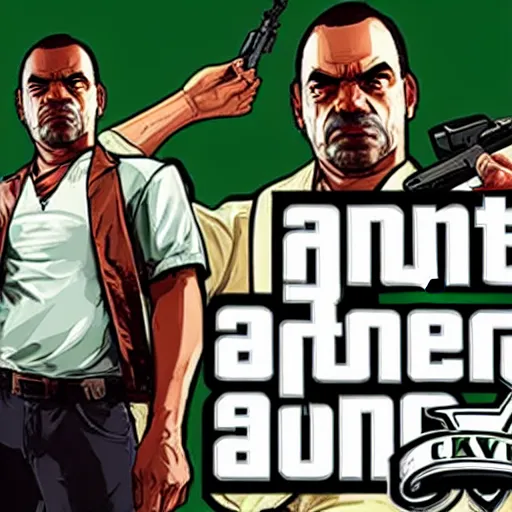 Prompt: among us game characters inside GTA v loading screen