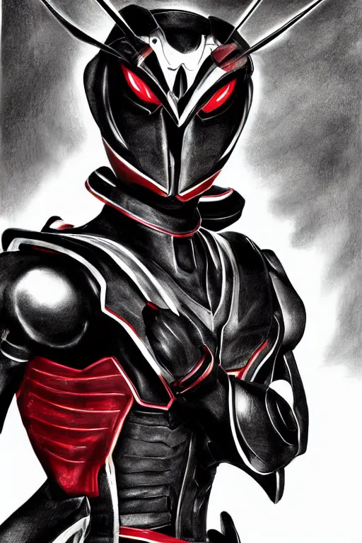 Image similar to portrait of kamen rider kuuga, realistic, highly detailed, digital painting