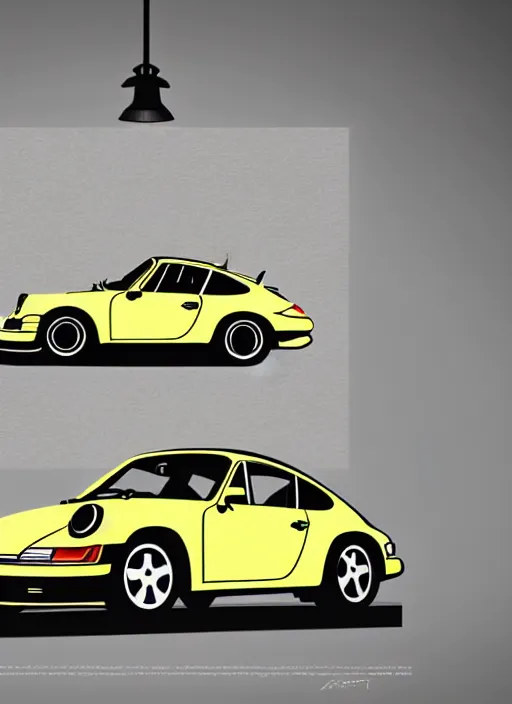 Image similar to abstract advertising illustration for the porsche 9 1 1