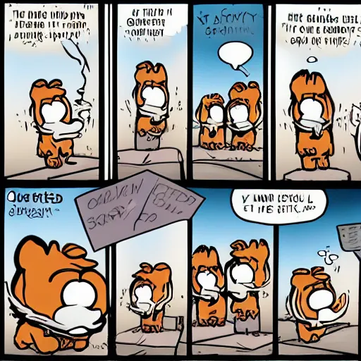 Prompt: Garfield Loss (comic)