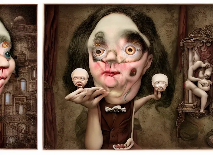 Prompt: the lost soul, lowbrow, matte painting, 3 - d highly detailed, in the style of mark ryden,