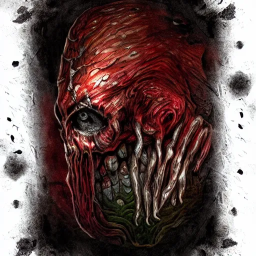 Prompt: !dream Scary monster in the style of the game Dead Space, scary, nasty, blood, flesh, bones, sinew, dark, scary, depressing, flashlight, fear , realism, realistic photo