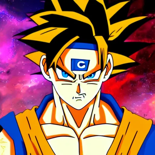 Image similar to fusion of goku and naruto, highly detailed, 4 k