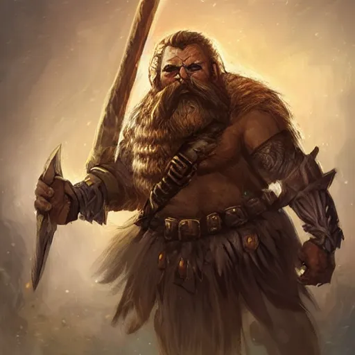 Image similar to fierce bearded dwarf, face and body clearly visible, ultradetailed, warrior, doubleaxe, scary, long hair, DnD art, epic fantasy style art, fantasy epic digital art, epic fantasy art, hearthstone style art