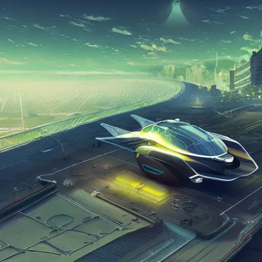 Prompt: solarpunk hovercar, clean energy, green technology, highway, sunny day, futurism, intricate, engines, glow, highly detailed, drone wings, peaceful, utopia, bright, digital painting, artstation, concept art, smooth, sharp focus, epic landscape, art by akihiko yoshida and tim mcburnie and anato finnstark