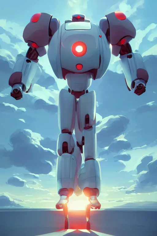 Image similar to metabots medabots medarotto medarot robot minimalist comics, behance hd by jesper ejsing, by rhads, makoto shinkai and lois van baarle, ilya kuvshinov, rossdraws global illumination ray tracing hdr radiating a glowing aura