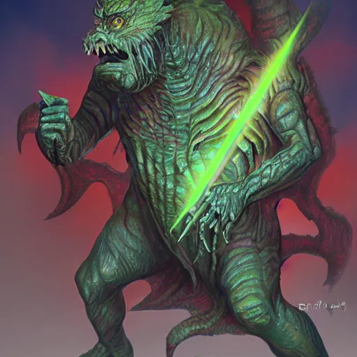 Image similar to a never - before - seen monster from dungeons and dragons, a monster from the another dimension, digital art by erol otus