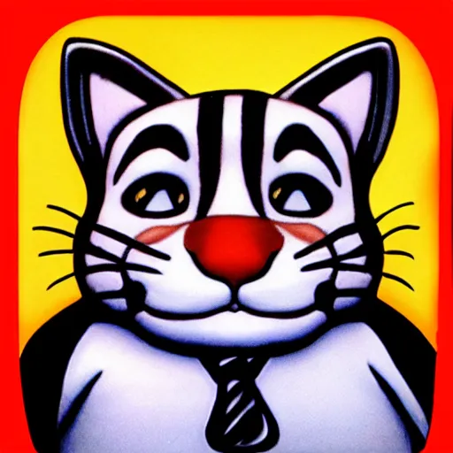 Image similar to waldo as a cat pfp ( profile pic ) by botero