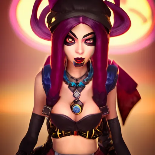 Image similar to Jinx from League of Legends, by Fortiche Studio, by Riot Games, Arcane from Netflix, unreal engine hauntingly beautiful character art,fine details, realistic shaded, fine-face, pretty face