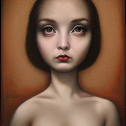 Image similar to photo of young woman by mark ryden
