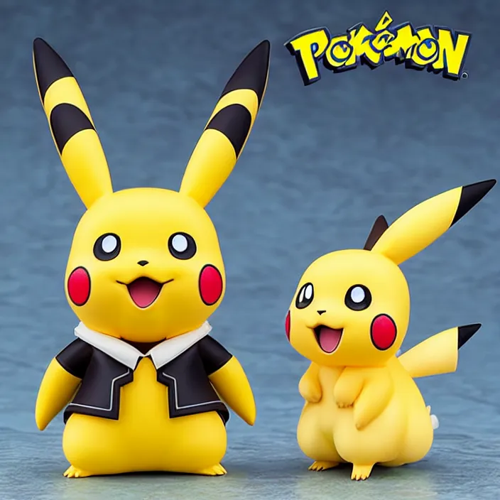 Image similar to Pikachu, An anime Nendoroid of Pikachu, figurine, detailed product photo