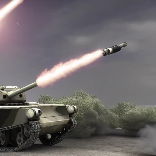 Prompt: futuristic tank firing its main canon, photorealistic, hyper realistic