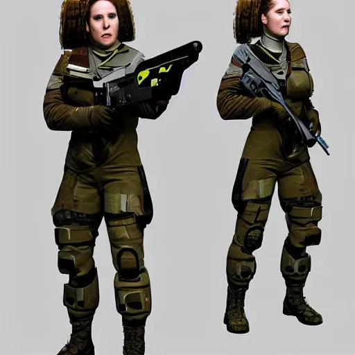 Image similar to jennifer conelly as a futuristic soldier in a future battleground