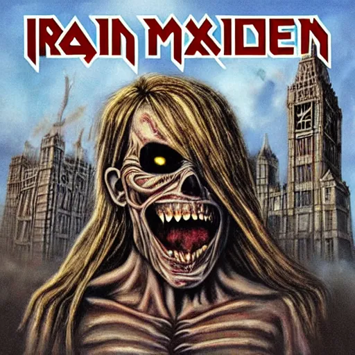 Image similar to an Iron Maiden album cover