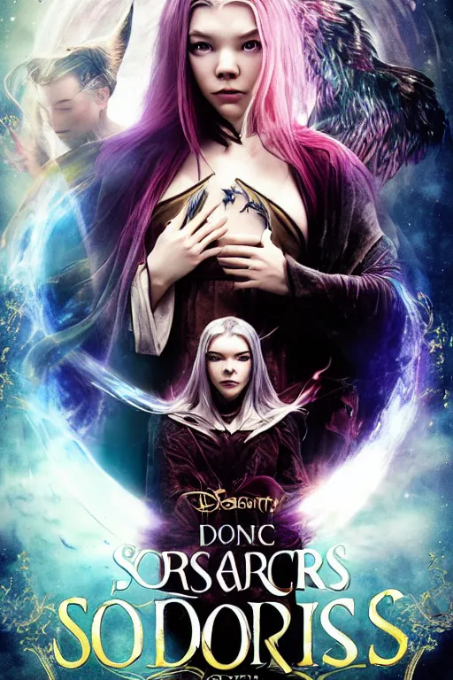 Image similar to sorceress of destiny movie poster, official promotional cinematic movie poster for the film sorceress of destiny, starring anya taylor - joy