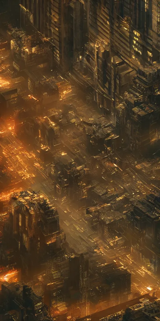 Image similar to an ancient pug destroying a dystopian city, cyberpunk, sharp focus, dynamic lights, still, photograph, hyper realistic, masterpiece, octane render, rendered, 3 d, cinematic, cinematic lighting, dramatic lighting, highly detailed, intricate details, texture, cinematic composition, wide shot, by donglu yu and kevin jick and eddie del rio