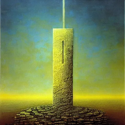 Prompt: city floating into the sky, zdzislaw beksinski