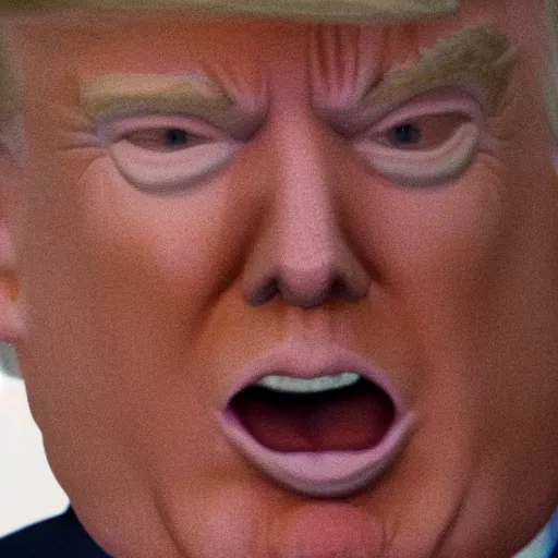 Prompt: A still of Donald Trump in McDonald's realistic,detailed,close up