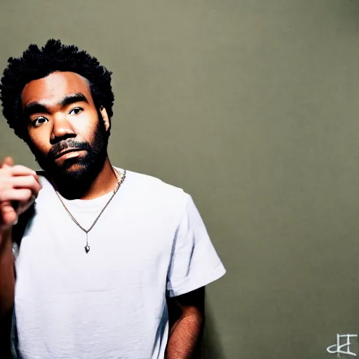 Prompt: Childish Gambino, Las vegas casino background, celebrity photography