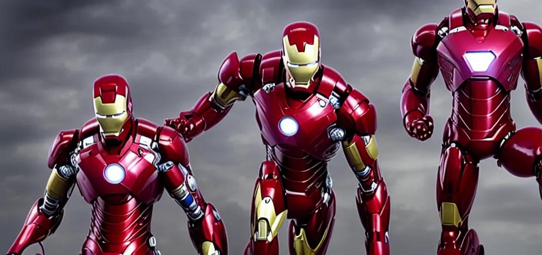 Image similar to a very high resolution image of ironman. from an episode of the office. photorealistic, photography