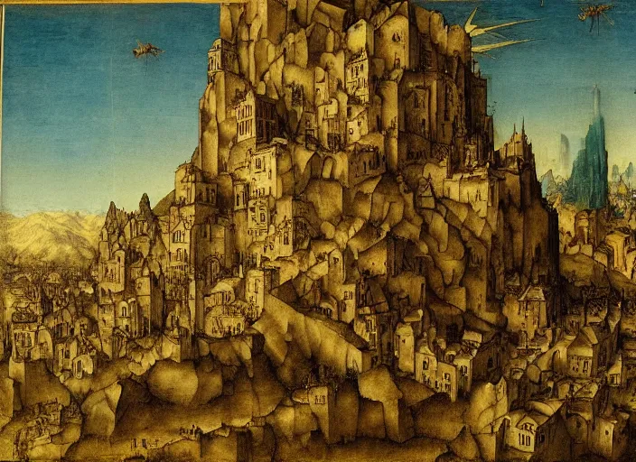 Prompt: matte painting, durer