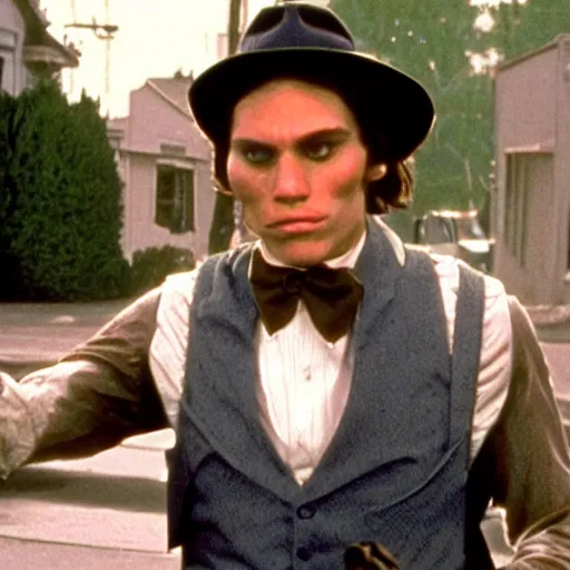 Prompt: Live Action Still of Jerma in Benny and Joon, real life, hyperrealistic, ultra realistic, realistic, highly detailed, epic, HD quality, 8k resolution, body and headshot, film still