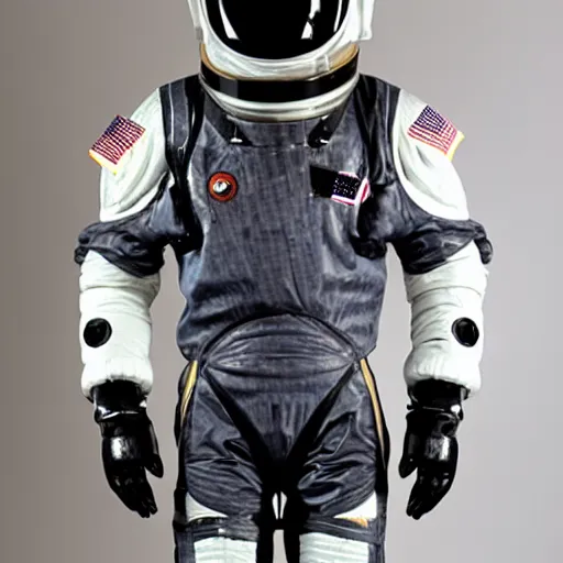 Image similar to A spacesuit made of carbon fiber