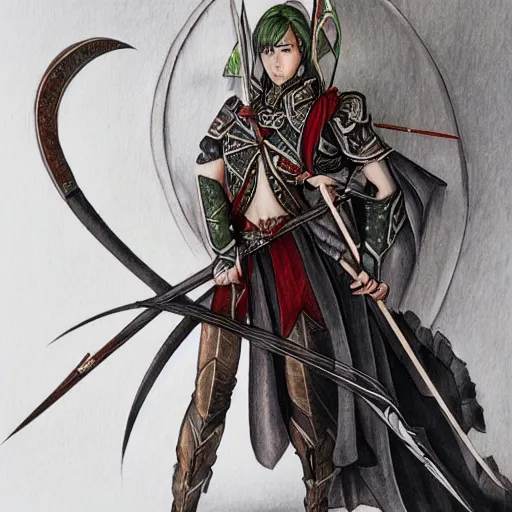 Image similar to elven archer by Akihito Tsukushi