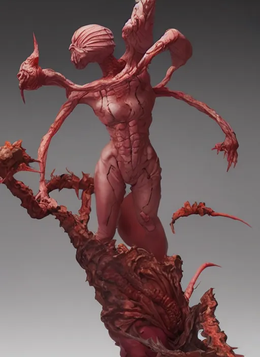 Image similar to parasite anime figurine, art by gerald brom, greg rutkowski and artgerm and james jean and zdzisław beksinski, unreal engine, studio lighting