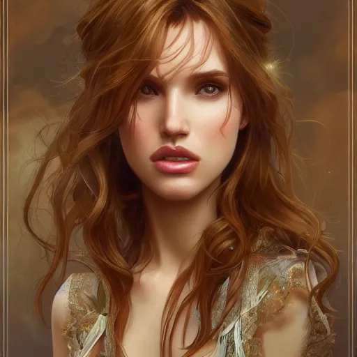 Prompt: ultra realistic illustration, bella thorne as tiffa lockhart, intricate, elegant, highly detailed, digital painting, artstation, concept art, smooth, sharp focus, illustration, art by artgerm and greg rutkowski and alphonse mucha