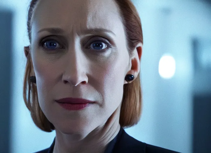 Image similar to film still of vera farmiga as scully in x - files movie, 4 k