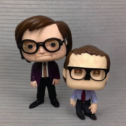 Image similar to dwight schrute funko pop
