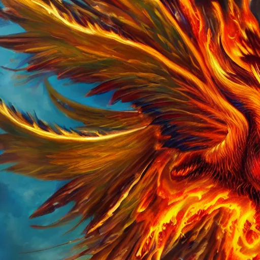 Prompt: hyperdetailed image of a phoenix with its full body flaming and wings spread 8 k extremely detailed hd hyperrealism fiery extremely accurate flowing