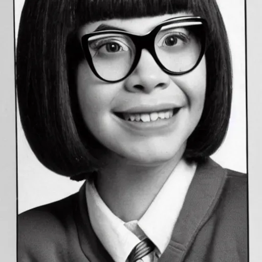 Prompt: a 1 9 8 0 s school yearbook photo of edna mode